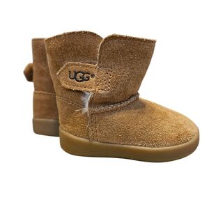 UGG baby boots brown leather and fur